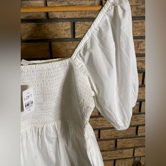 Loft white off shoulder top NWT‎ - Picture 3 of 7